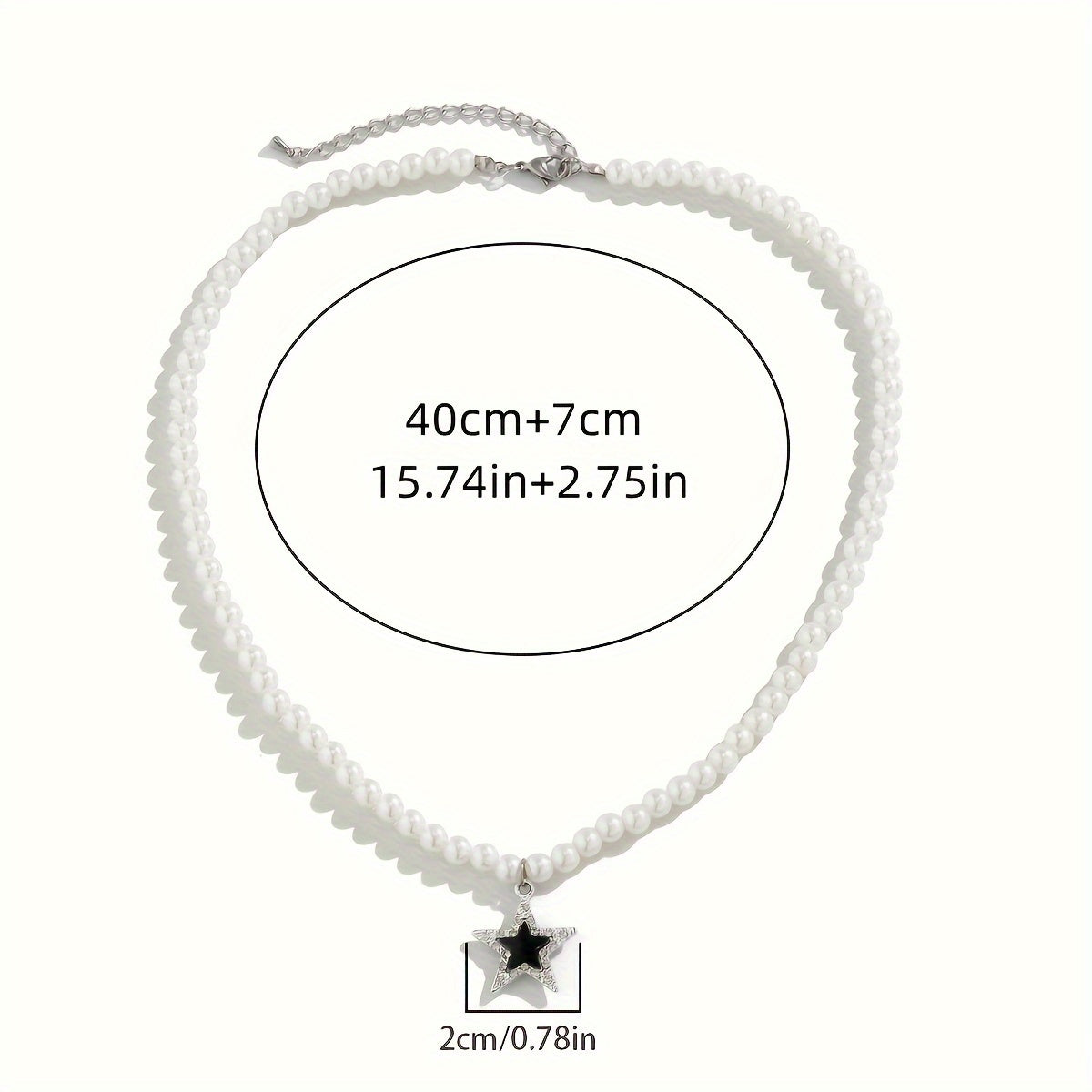 TeeShop "Pearly Stars" Faux Pearl Necklace