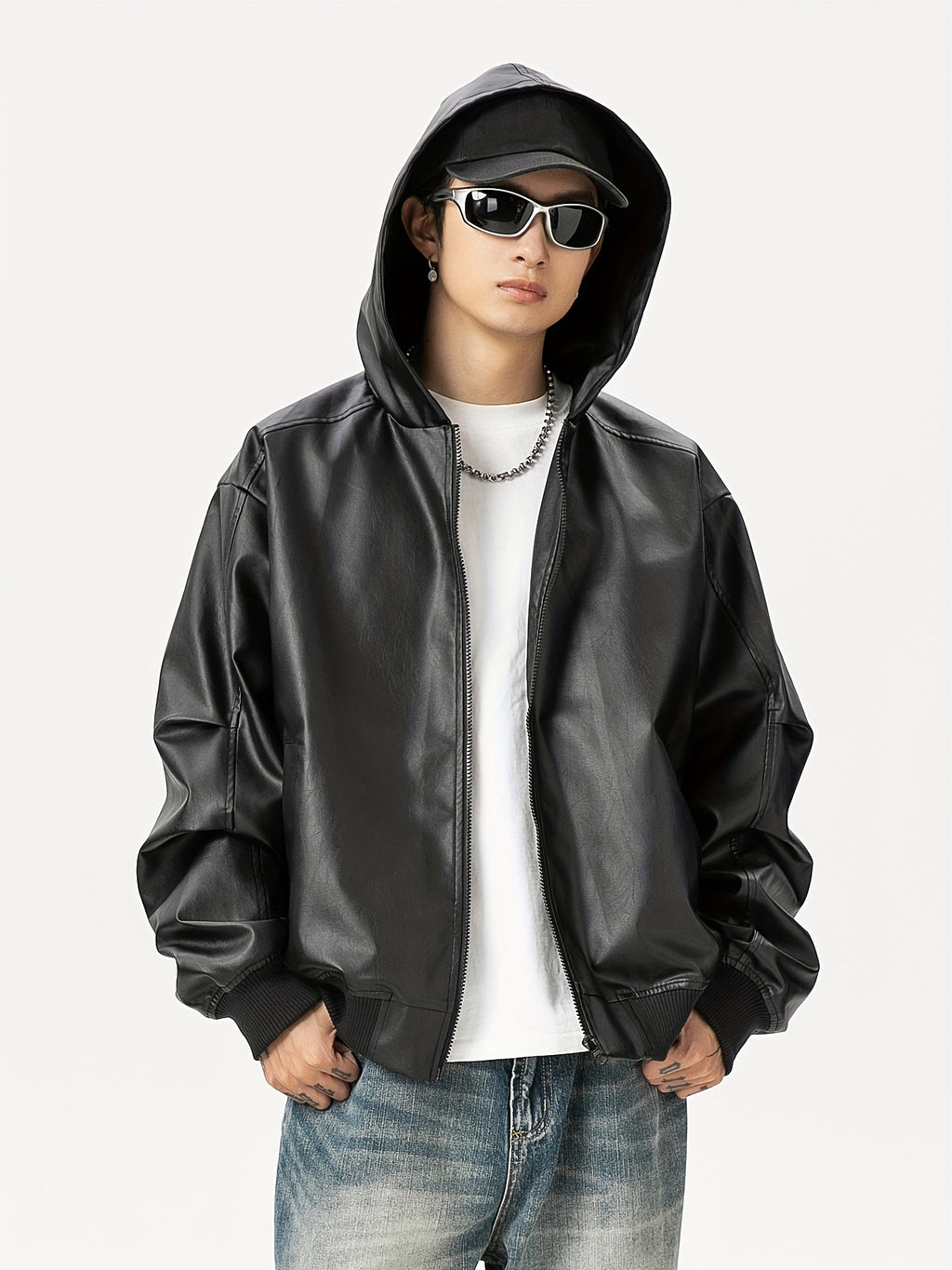 TeeShop "Hooded Leather" Jacket