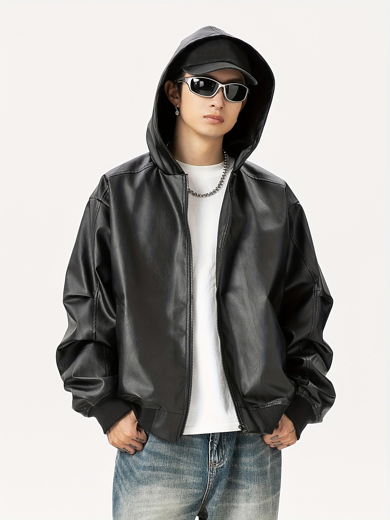TeeShop "Hooded Leather" Jacket