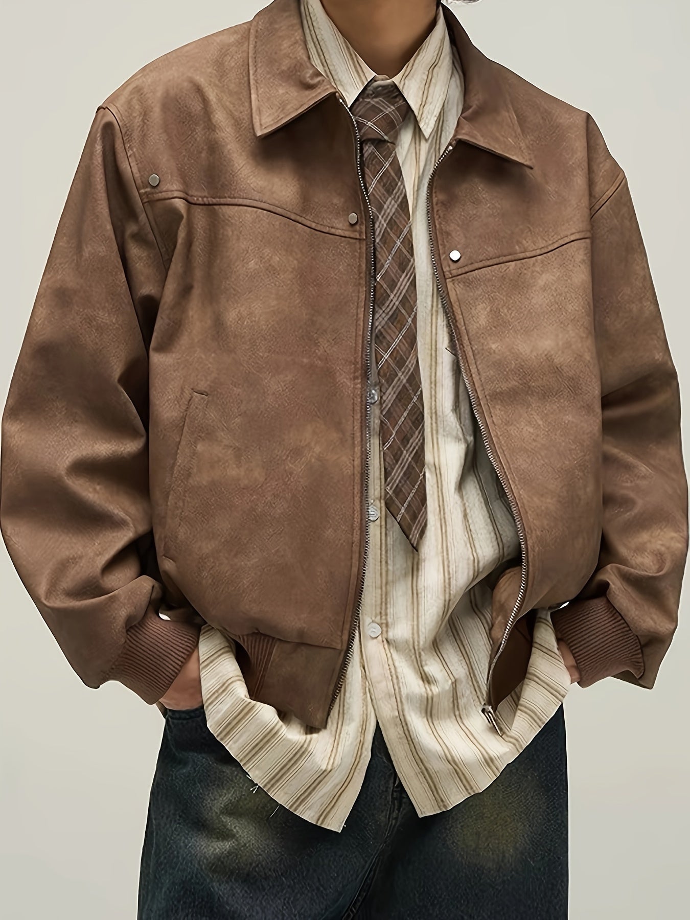 TeeShop "Basic Brown" Loose Fit Jacket