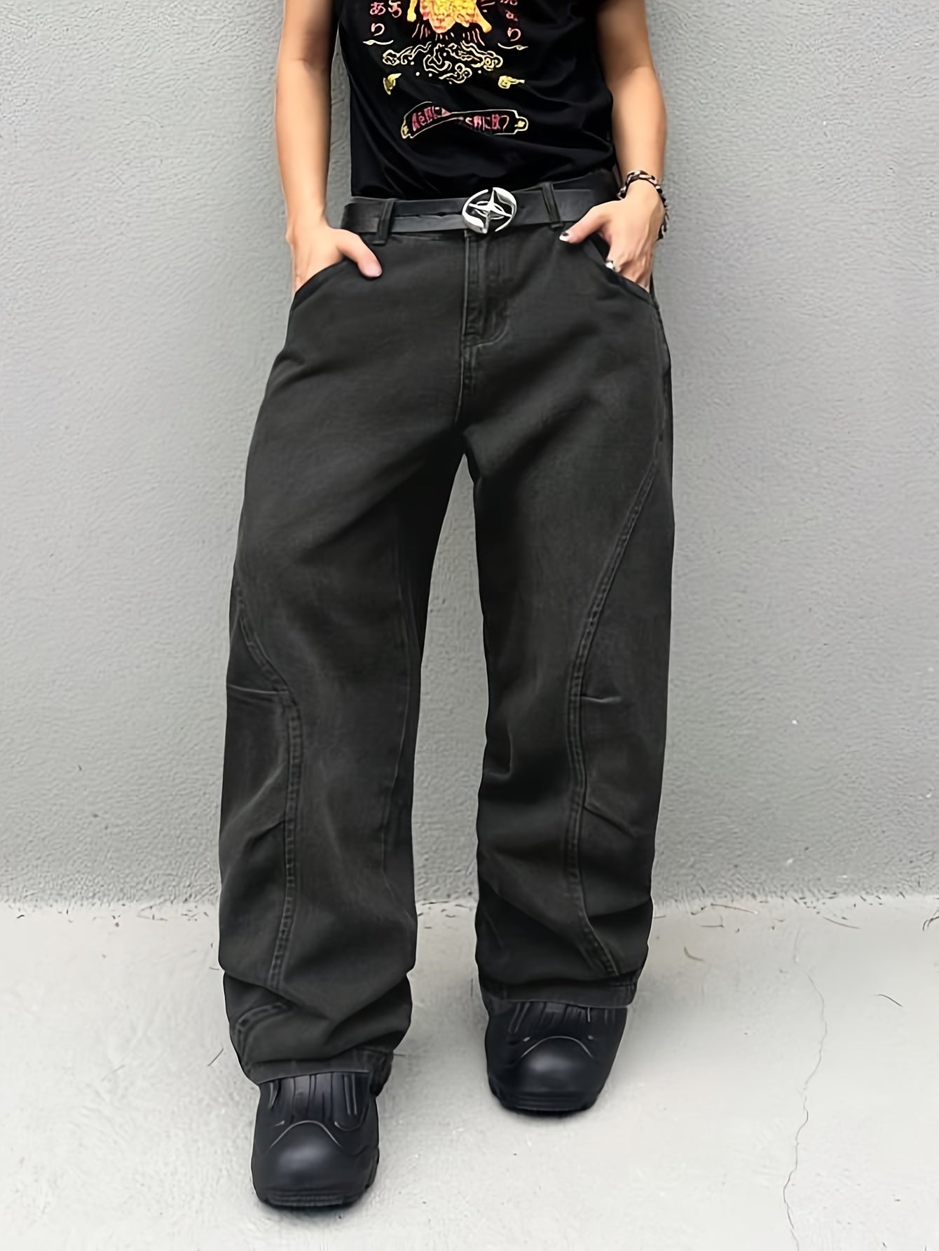 TeeShop "Basic Black" Baggy Denim Jeans
