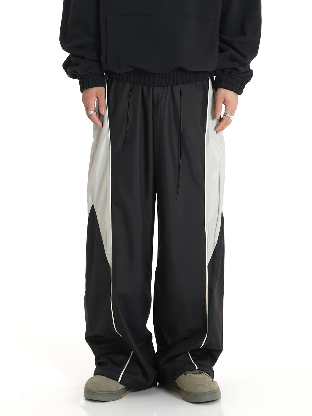 TeeShop "Bi-Tone Baggy" Loose-Fit Trackpants