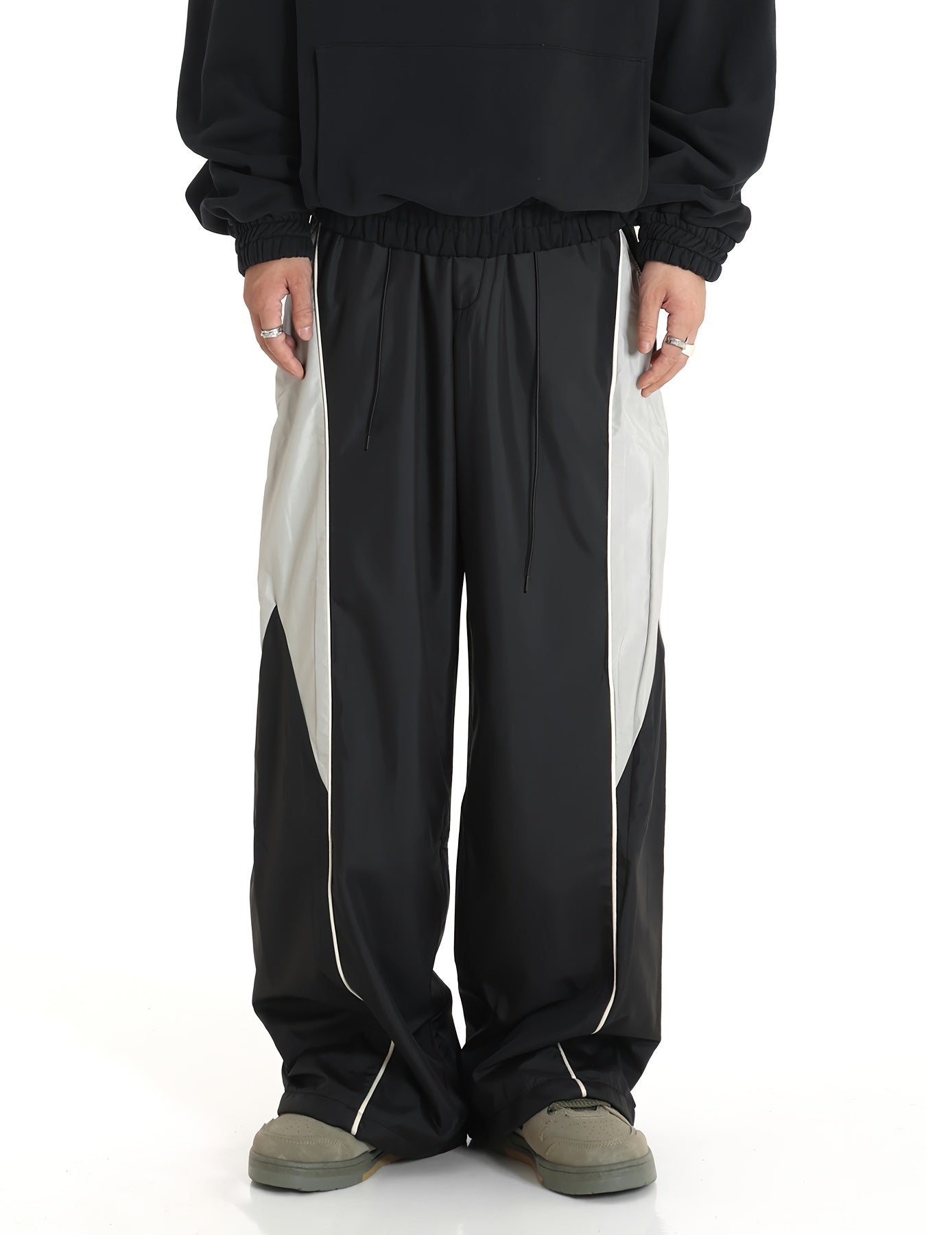 TeeShop "Bi-Tone Baggy" Loose-Fit Trackpants