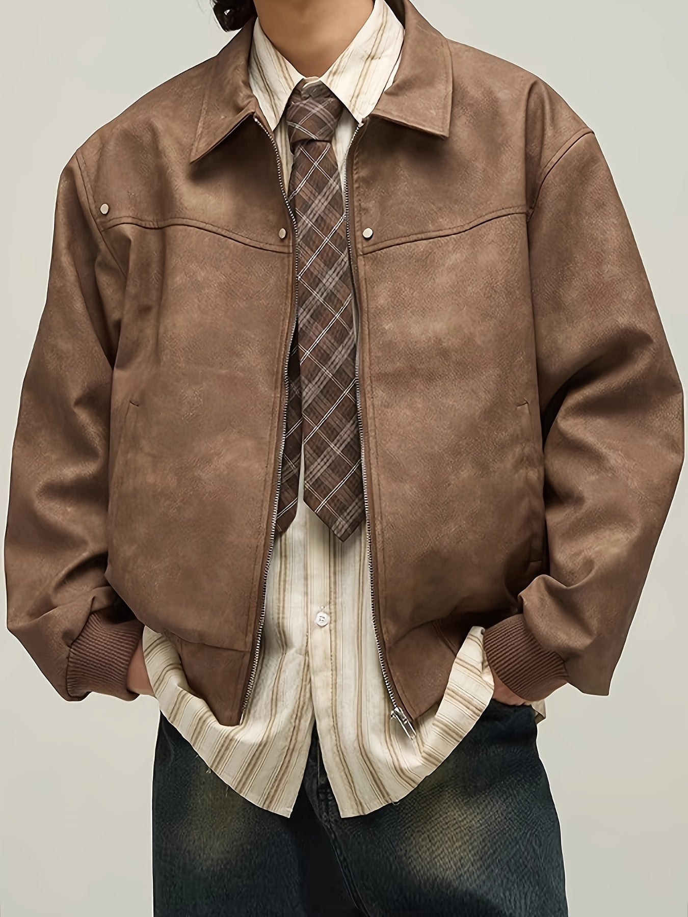 TeeShop "Basic Brown" Loose Fit Jacket