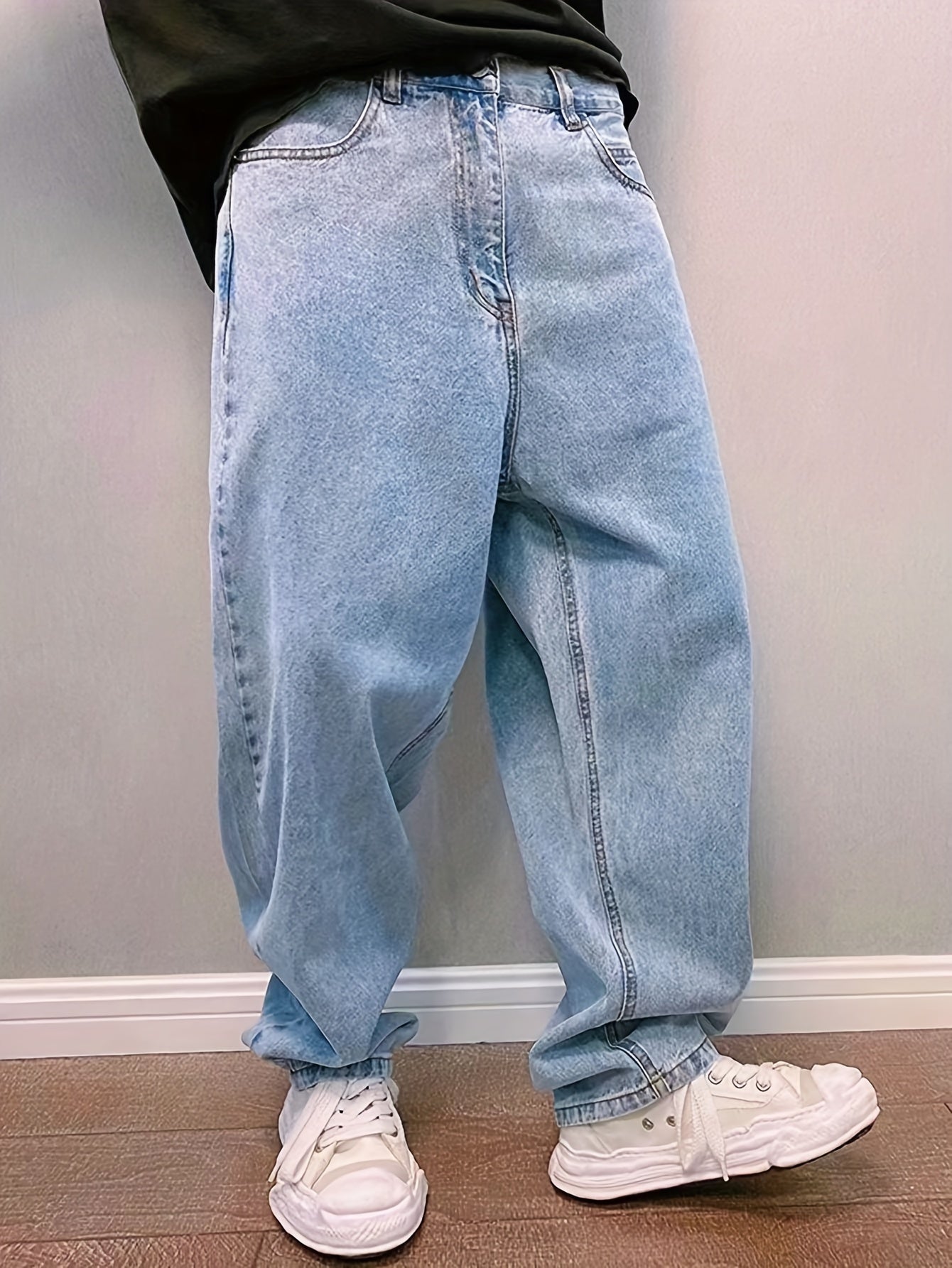 TeeShop "BasicBaggy" Oversized Blue Jeans