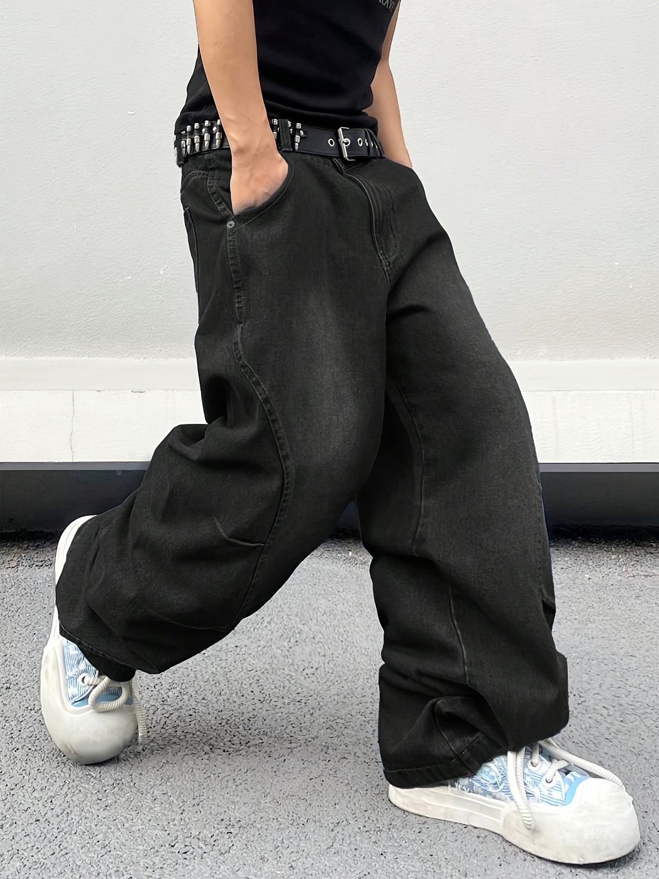 TeeShop "Basic Black" Baggy Denim Jeans
