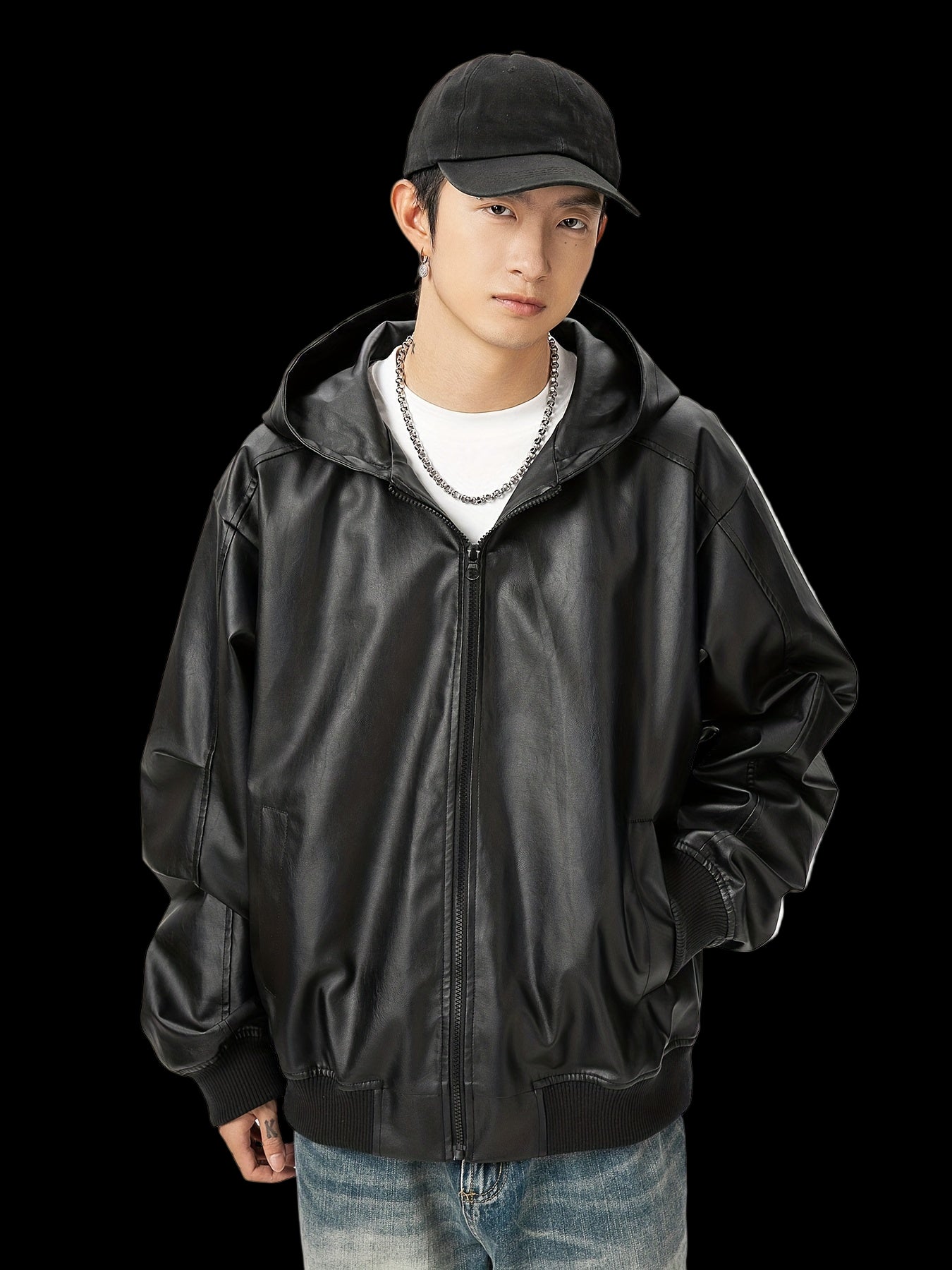 TeeShop "Hooded Leather" Jacket