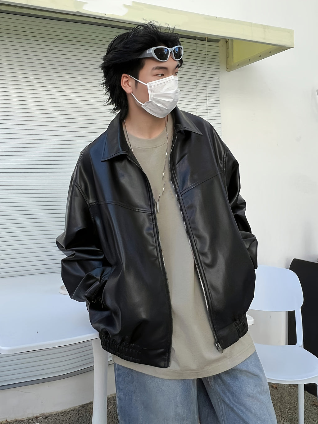 TeeShop "Hoodless Leather" Jacket