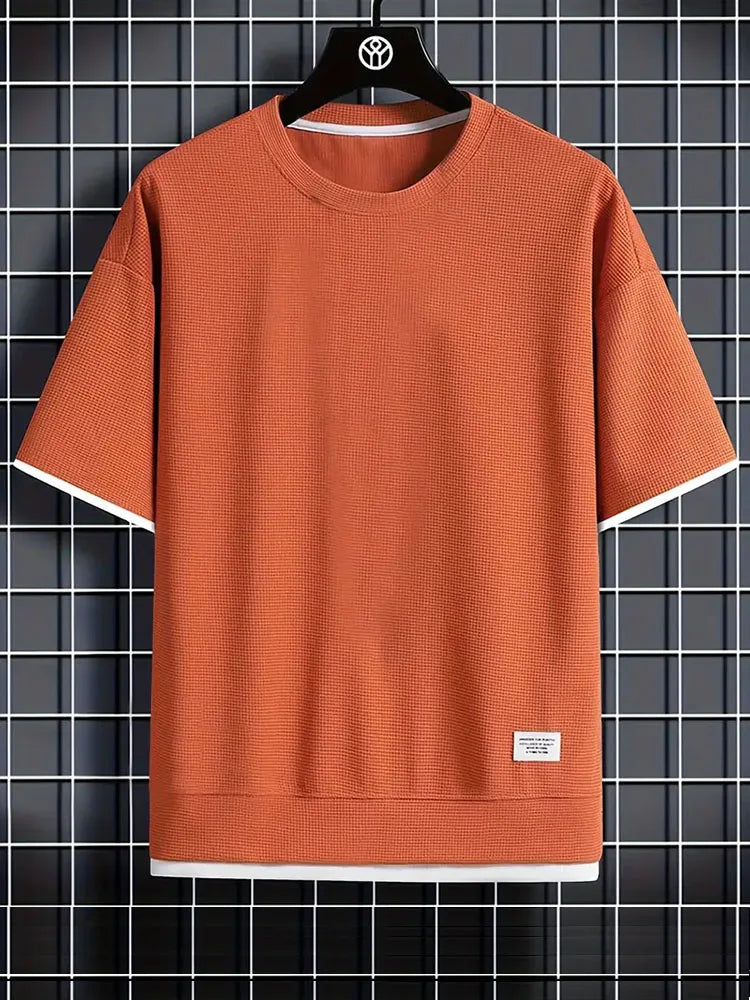 TeeShop "Round Neck Waffle" Oversized Waffle Tee
