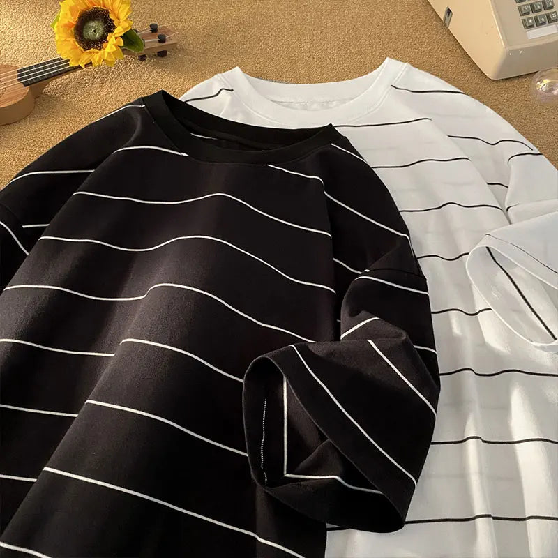 TeeShop "Striped Contrast" Basic OS Tee