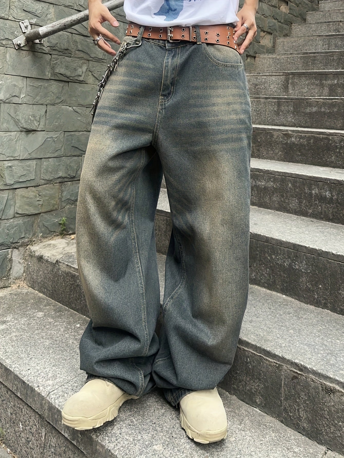 TeeShop "Washed Baggy" Denim Jeans