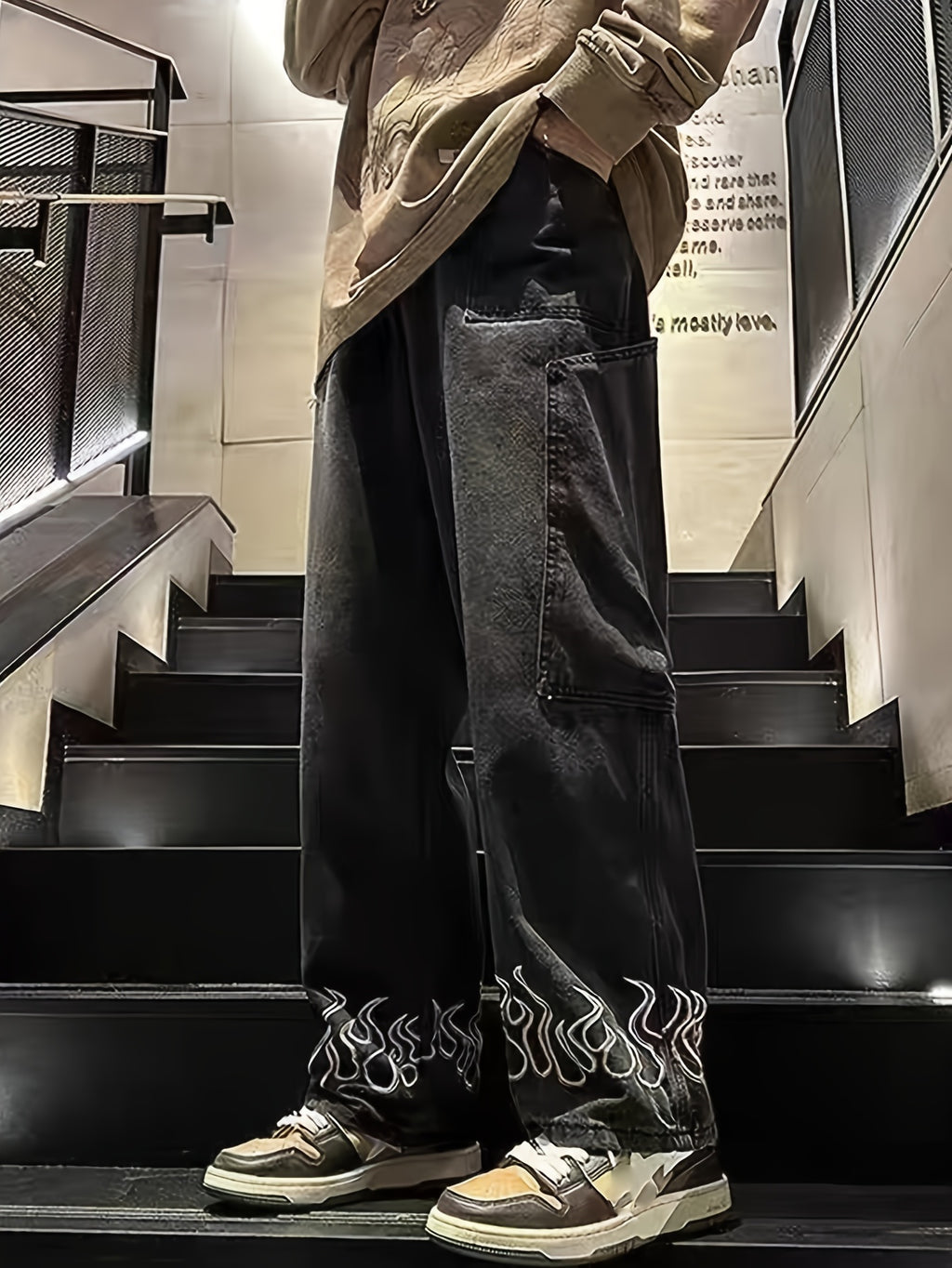 TeeShop "BlackFire" Embroided Jeans