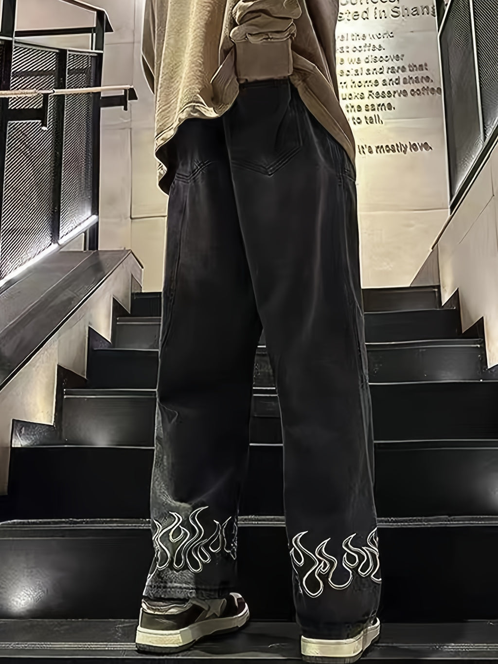 TeeShop "BlackFire" Embroided Jeans