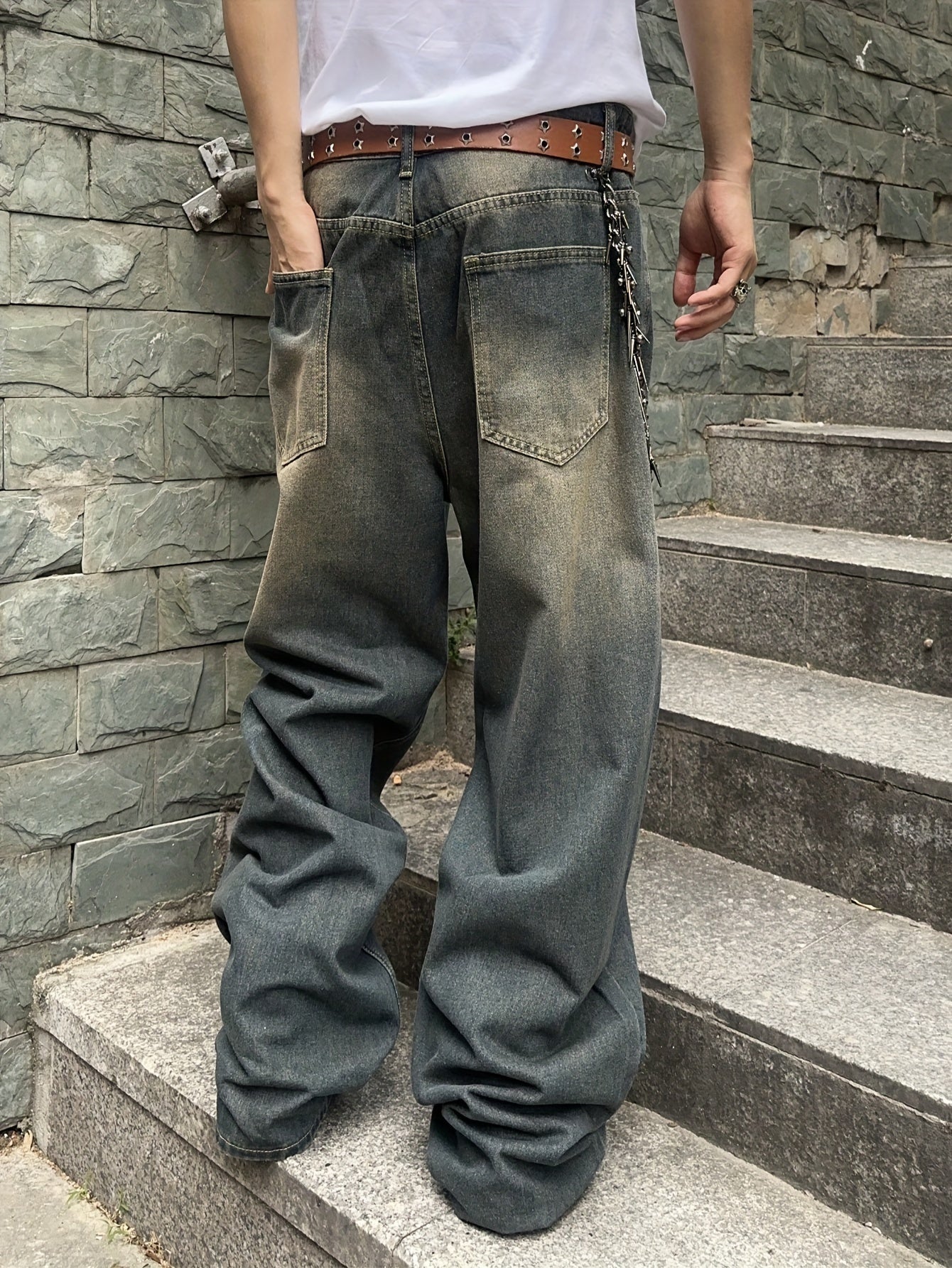 TeeShop "Washed Baggy" Denim Jeans