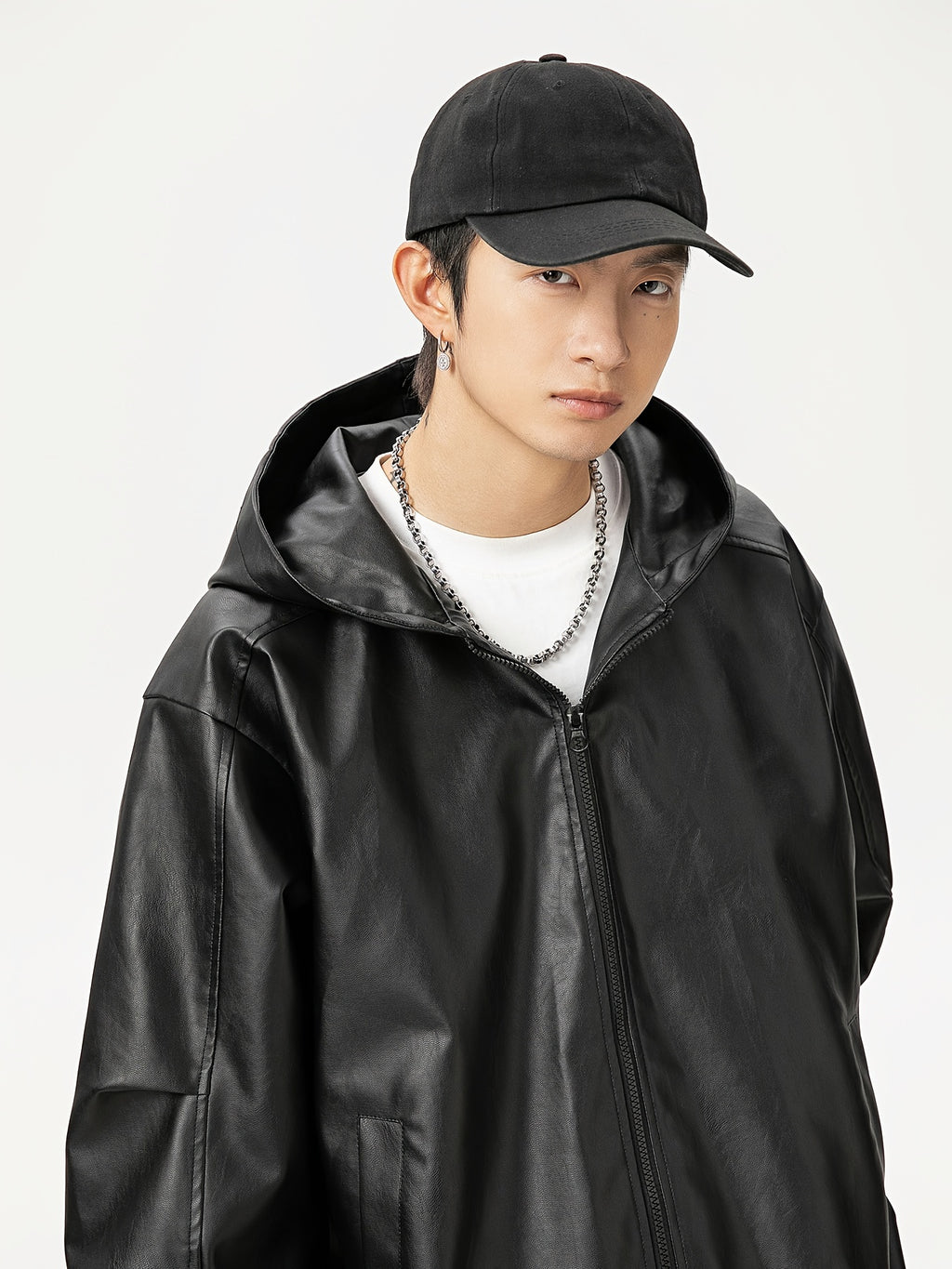 TeeShop "Hooded Leather" Jacket