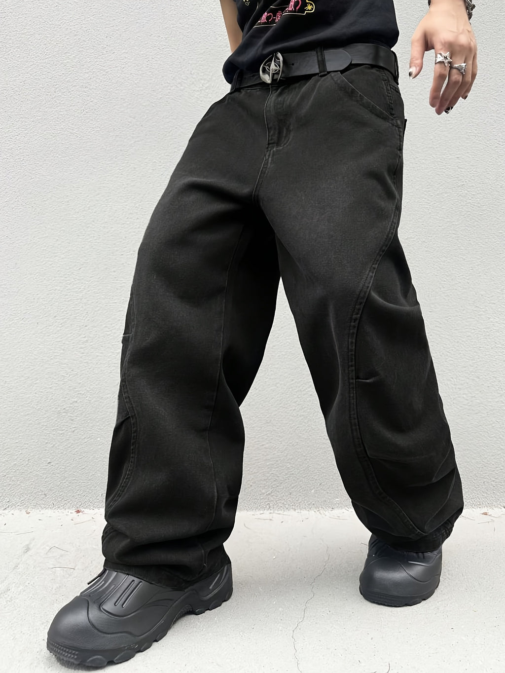 TeeShop "Basic Black" Baggy Denim Jeans